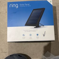 Ring 8ASPS7-BEN0 Solar Panel for Spotlight Cam Battery - Black - NEW In Box
