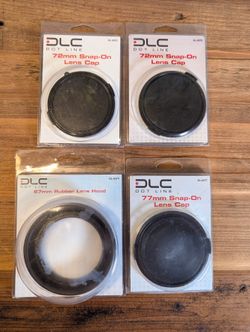 67mm rubber lens hood, 72mm 77mm snap on camera lens cap . sony canon nikon panasonic
