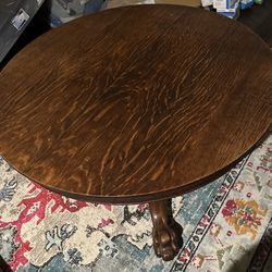 Antique Wooden Table With Leaf To Extend