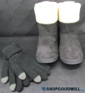 Women’s Slipper Boots Gift Set. Item No 141 (Shopgoodwill)