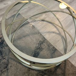 Gold Glass Table 
