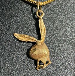 Jewelry 14k solid yellow gold bad boy bunny Pendant charm