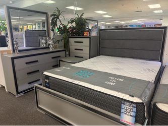 Crazy Sale Now🚨Grey 5pc Bedroom Set Available Limited Time $899 With Free Mattress