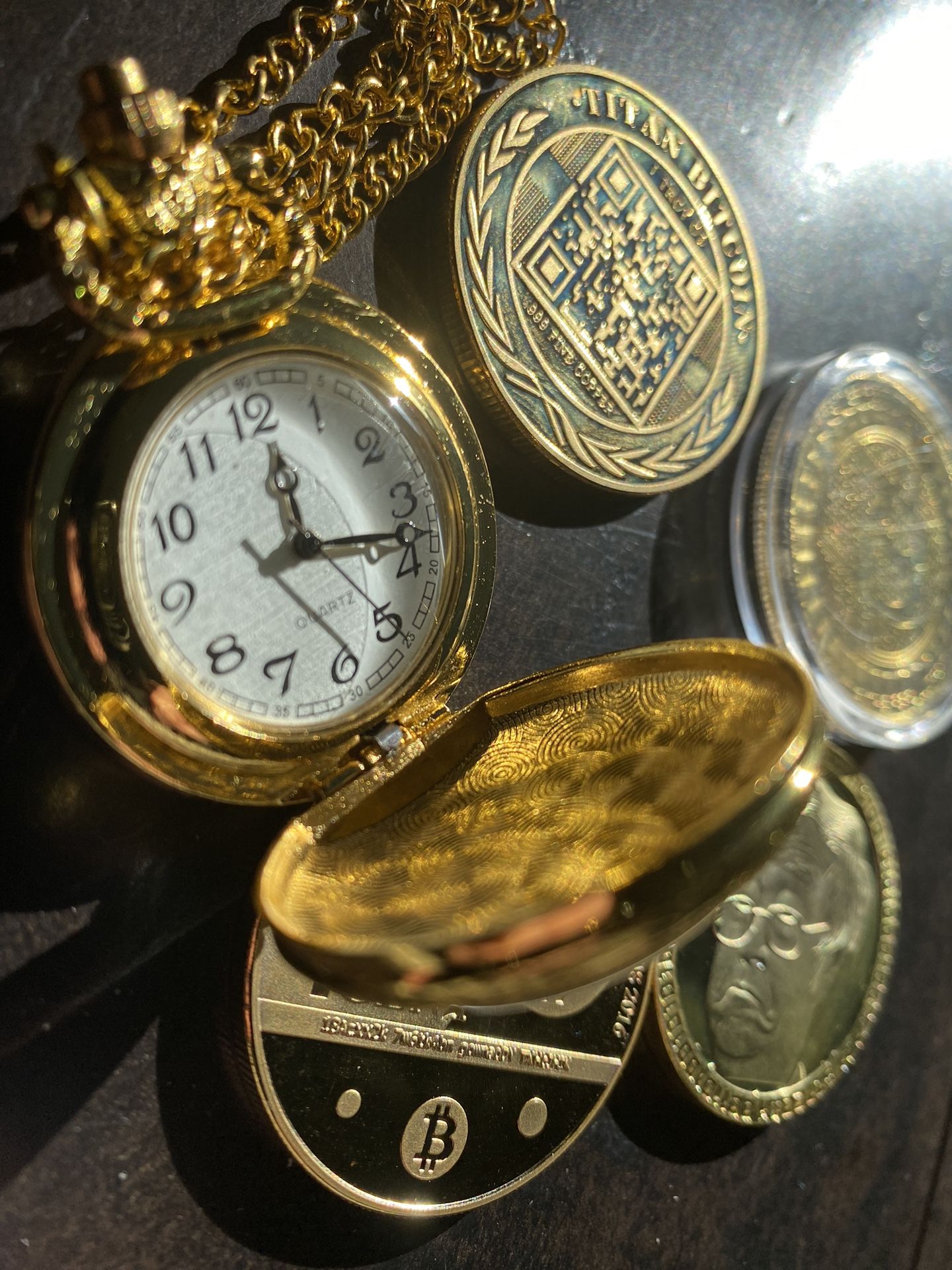 Crypto (4) BITCOINS + Pocket Watch