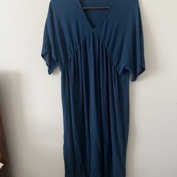 Blue Natural Dyed Maxi Dress 