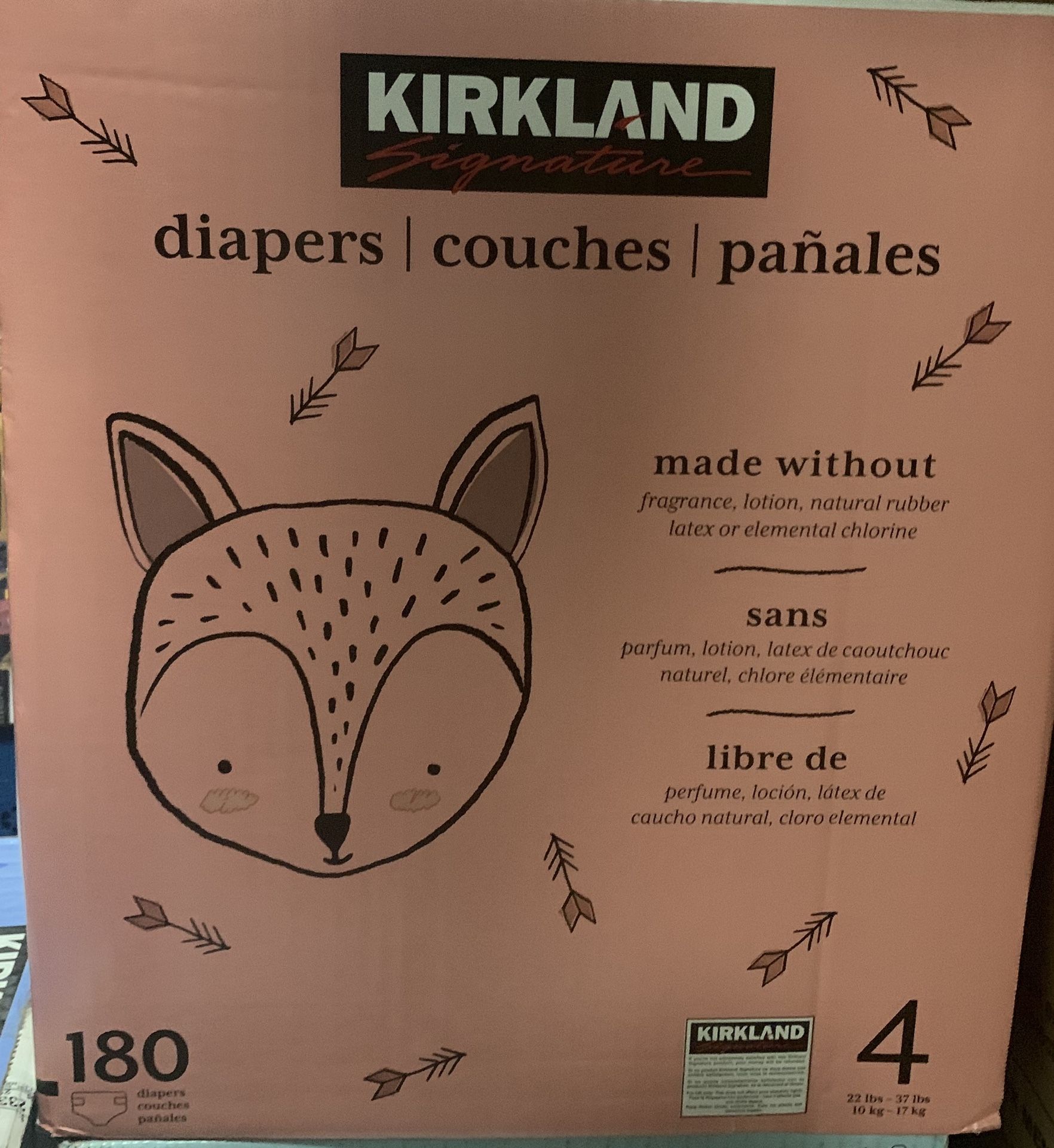 Kirkland 180 count Diapers size 4