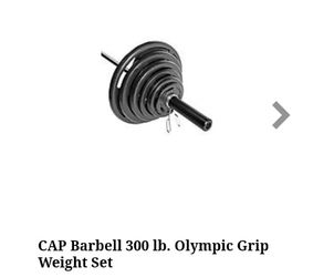 Caps, 300lb Olympic weight set
