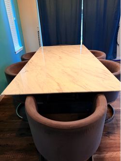 Dinning Table with 6 chairs and 1 new unopened chair