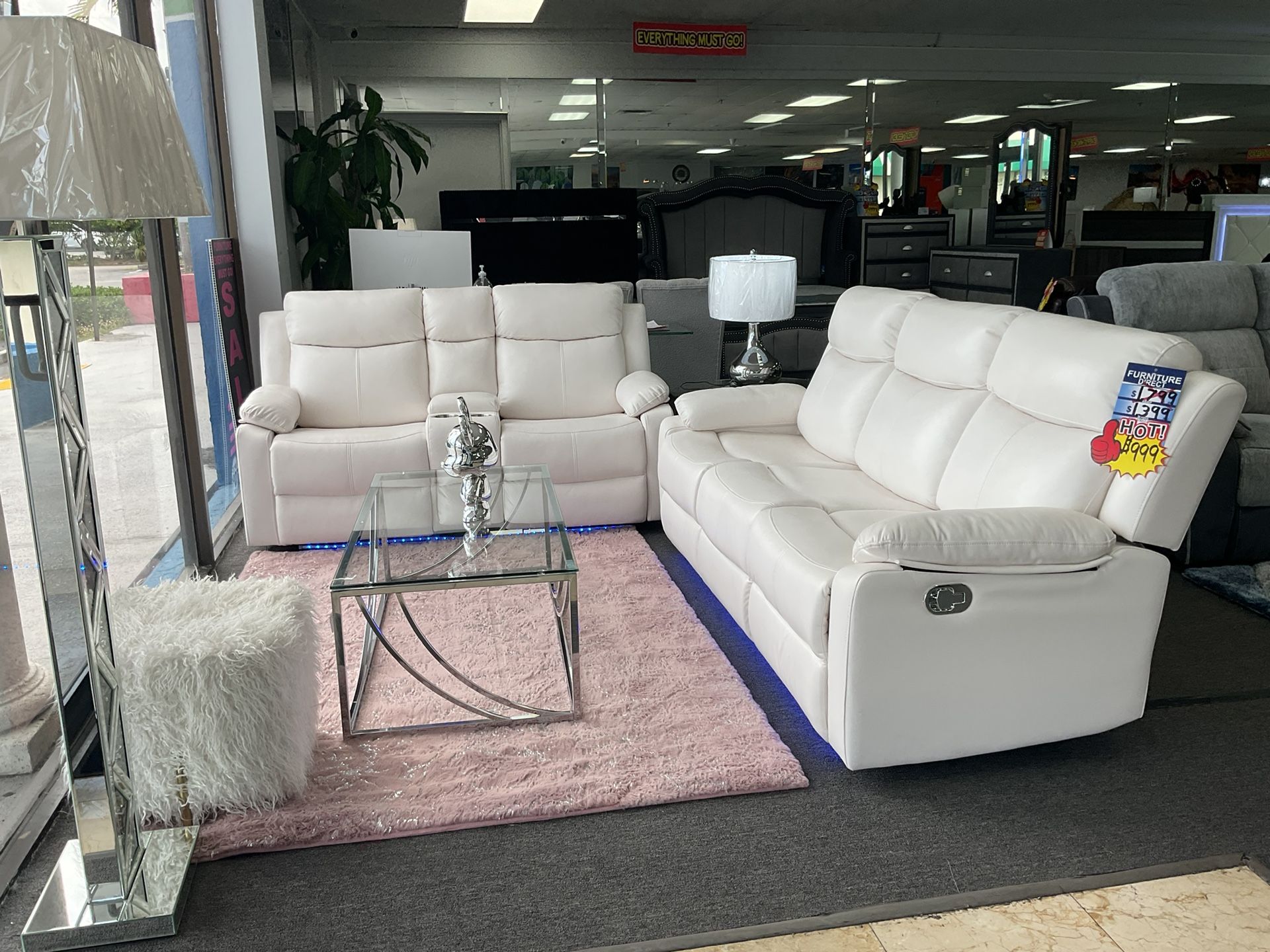(We Deliver) Furniture Blowout Season Sale Modern Sofa & Loveseat Set 45% OFF