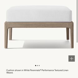 Restoration Hardware Laurel Teak Ottoman 