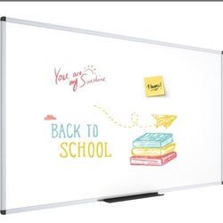 Whiteboard, 72 x 48 Inches, Wall Mounted Board for School Office and Home 6' x 4'
