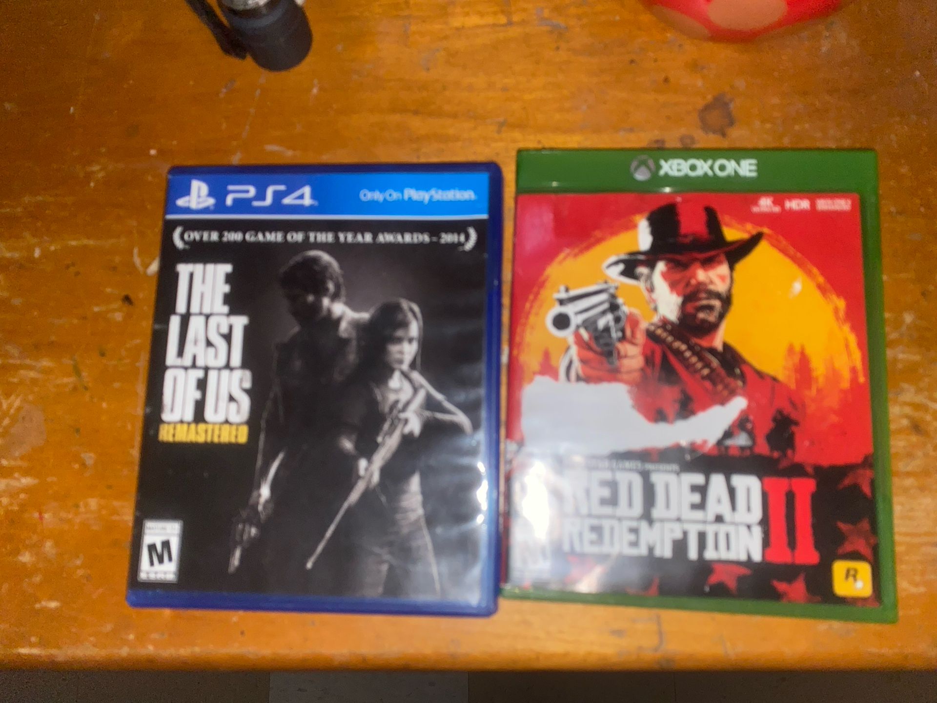 Last Of Us (ps4) Red Dead Redemption 2 (Xbox One)