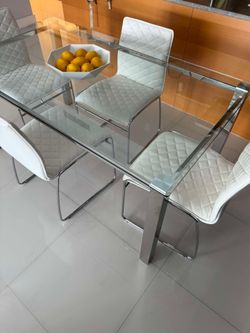 Dining table set with 4 chairs