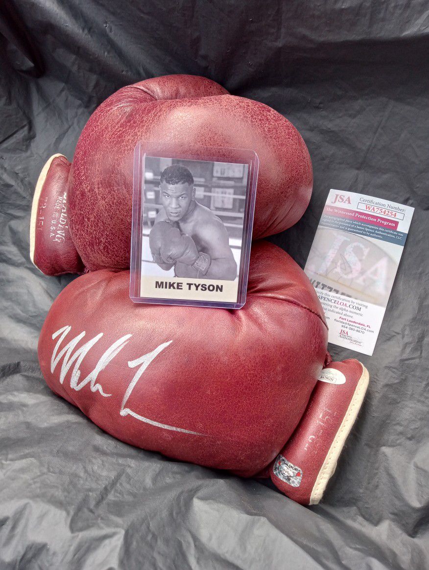 🥊🏆Mike Tyson Vintage Gloves & Cards🏆🥊