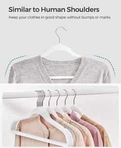Rubber-Coated Plastic Hangers, 50 Pack Non-Slip Coat Hangers, Space-Saving  Slim Clothes Hangers, 360 Degree Swivel Hooks, Shoulder Notches, White for  Sale in West Covina, CA - OfferUp