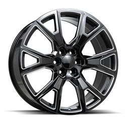 2126 Y-Spoke Black Milled Wheels – 24x10 | 78.1 CB