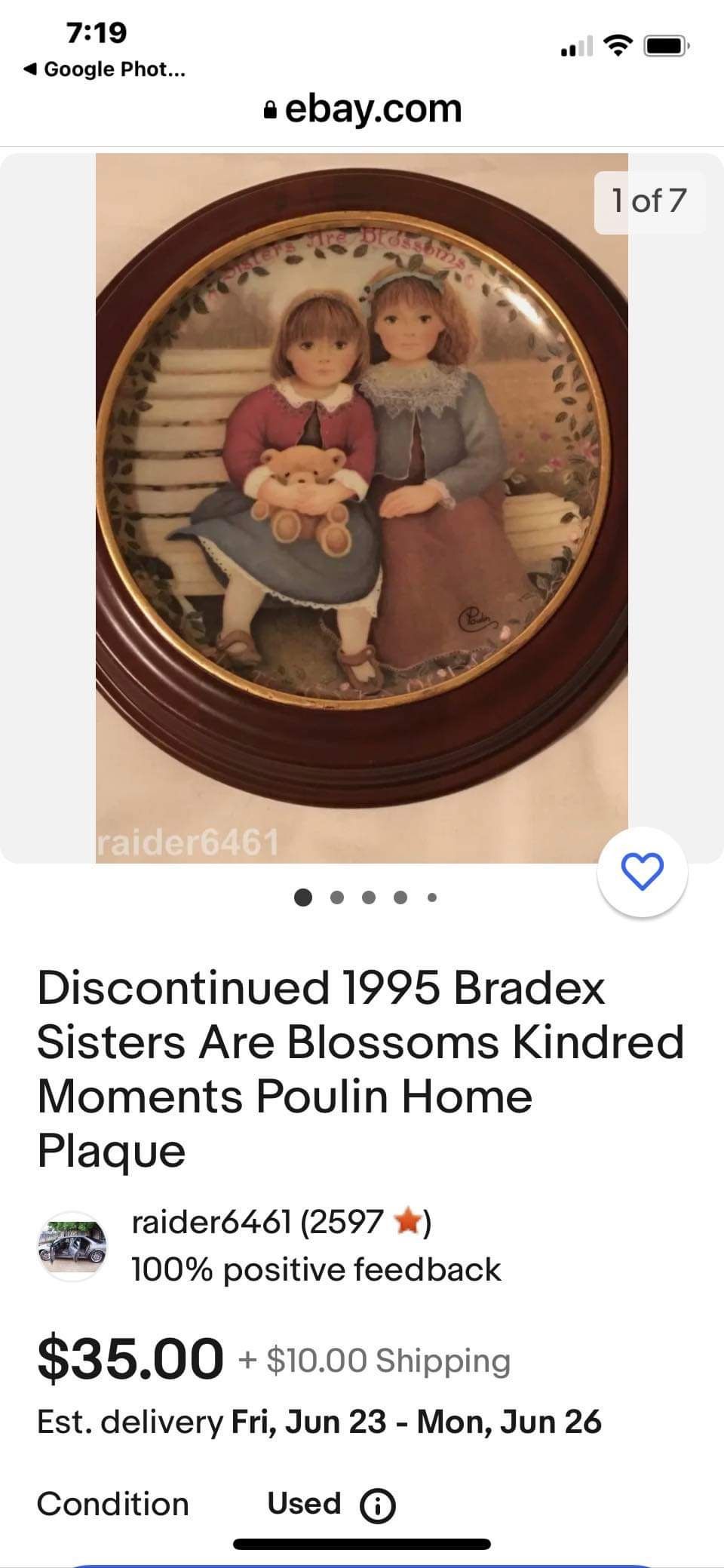 Collectible Plate With Frame