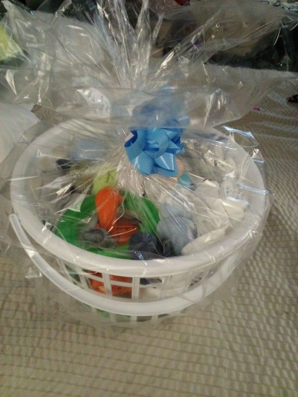 BRAND NEW LAUNDRY BASKET 🧺 BABY SHOWER GIFT FOR A BABY BOY