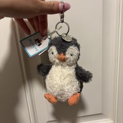 Peanut Penguin Bag Charm Jellycat NWT
