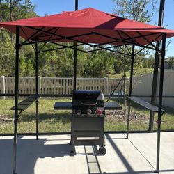 8 Ft. W x 5 Ft. D Soft Top Steel Pop Up Grill Gazebo 