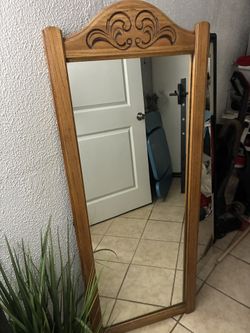 Wooden Mirror 