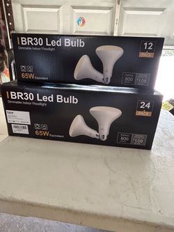 BR30 LED Floodlight Bulbs – 12 Pack + 24 Pack – Dimmable – 65W Equivalent