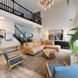 Two Blue Accent Chairs 