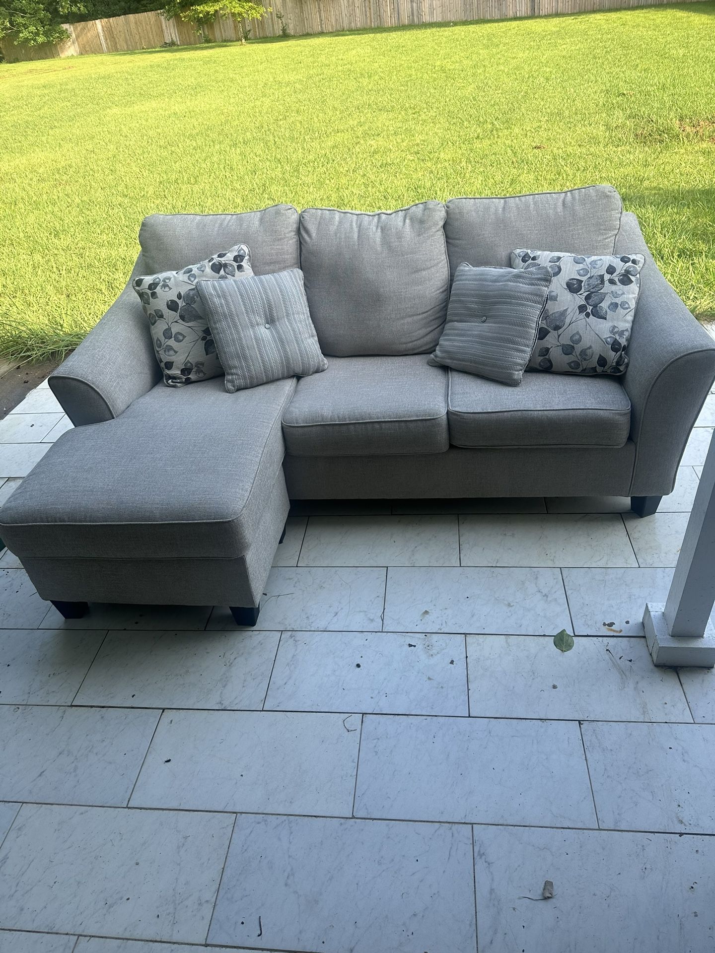 Ashley Sectional Driftwood Abney Sofa Chaise Couch