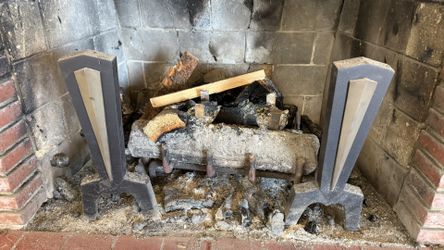 Vintage Art Deco Fireplace Andirons