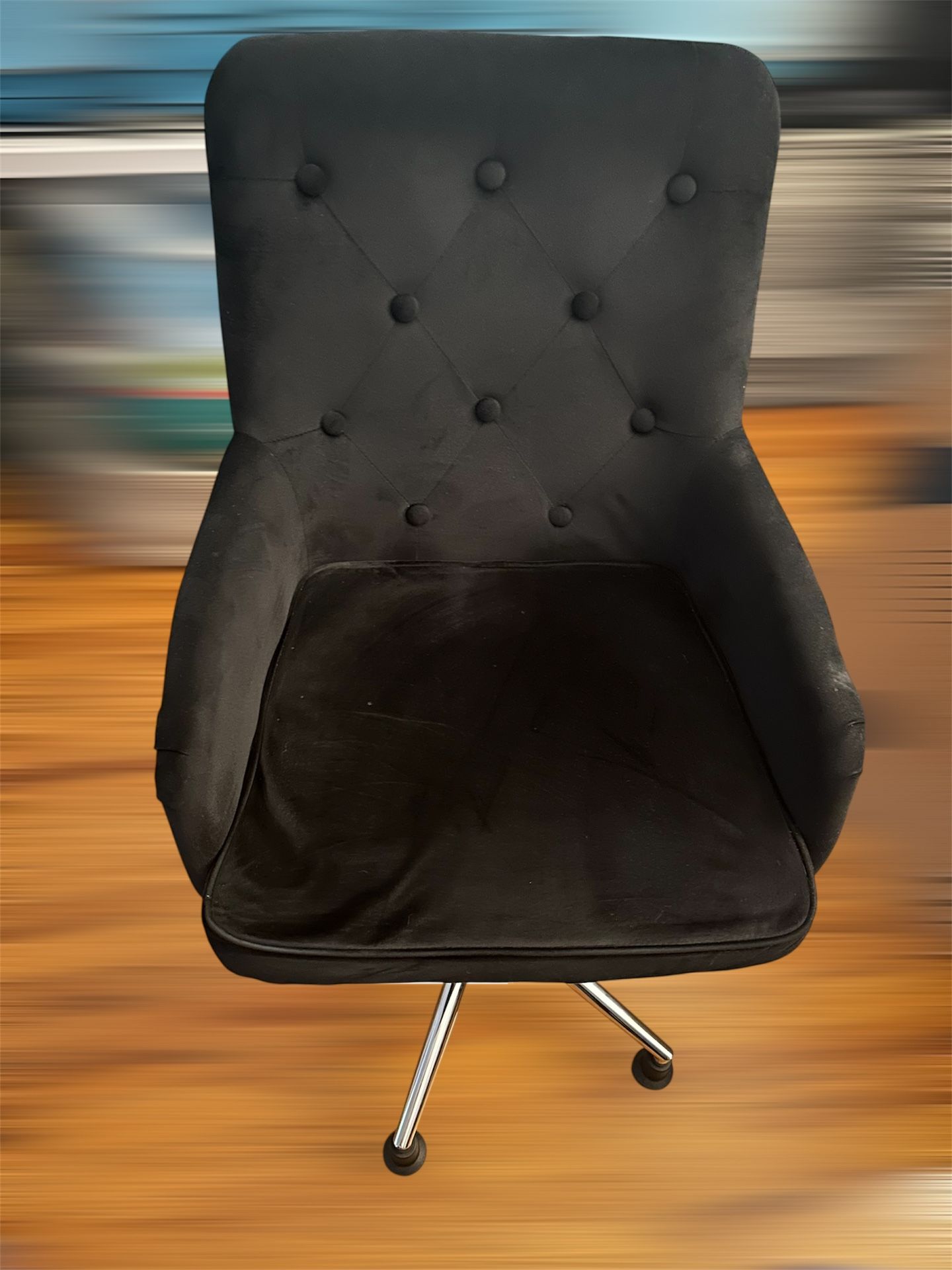 Small Black Velvet Chair