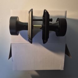 Matte black interior door knob