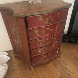 Entryway Table With Drawers Hand Painted 