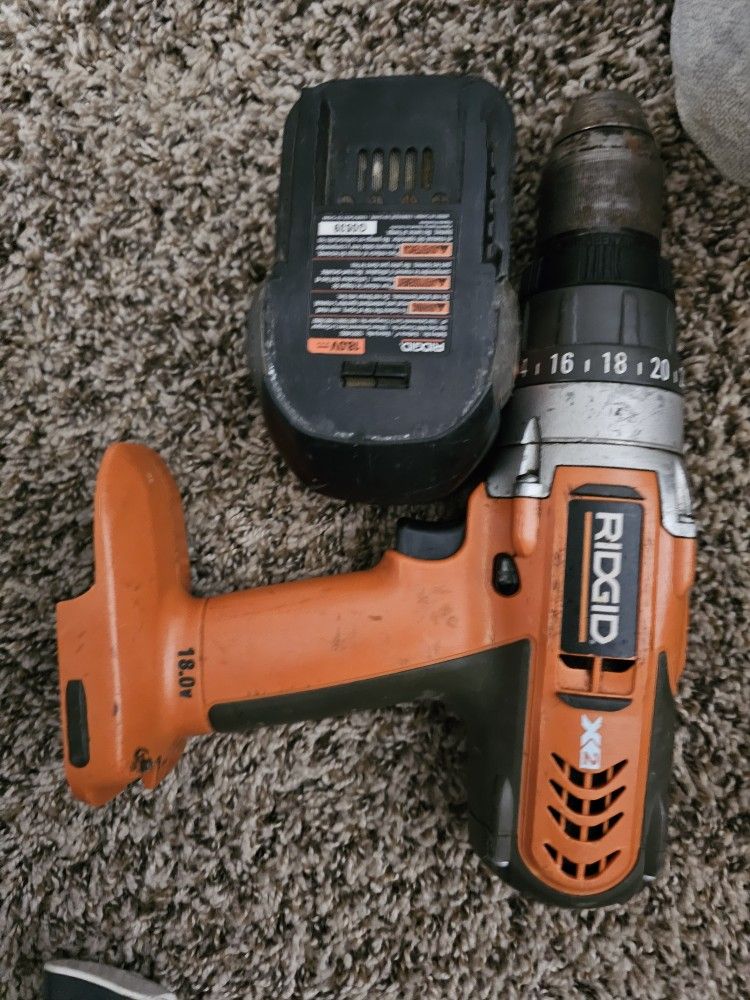 Riggid Drill And Battery ( No Charger)