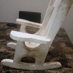 Handmade Wooden Rocking Chair For Dolls 
