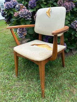 HEYWOOD WAKEFIELD TEAK SIDE CHAIR