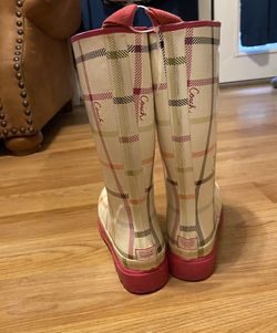 Coach rain boots Paisley Size 7