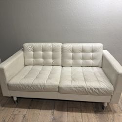 IKEA White Morabo Loveseat Sofa Couch 