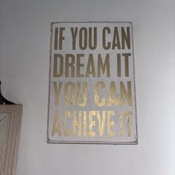 Motivational Wall Decor Sign