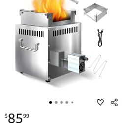 Multifuel Rocket Stove W/usb Powered Fan!