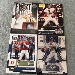 Lot of 4 John Elway Denver Broncos NFL Football Cards