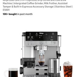 Ninja Luxe Café 3-in-1 Espresso, Drip Coffee and Cold Brew Machine 