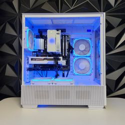 HOLIDAY DEALS - WHITE GAMING PC - R5 5500, 16GB DDR4, 512GB NVME, RTX 4060, 750W PSU