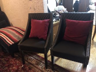 4 chairs with 3 Couch’s , with coffee table