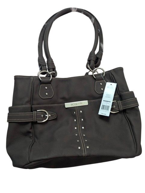 Rosetti Cocoa Faux Leather Studded Tote - NWT