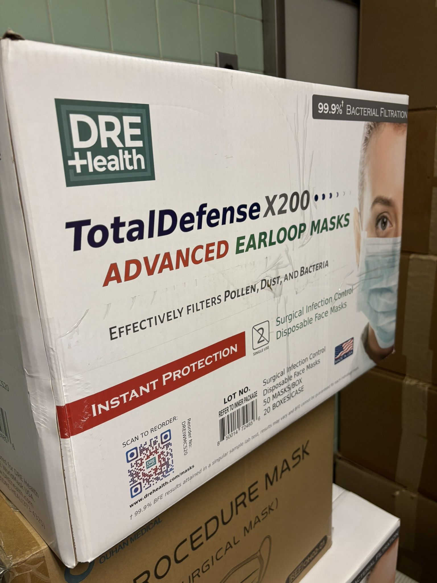 Case Of 1000 3-ply Face Mask