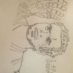 Handmade Drawing Of Ironman