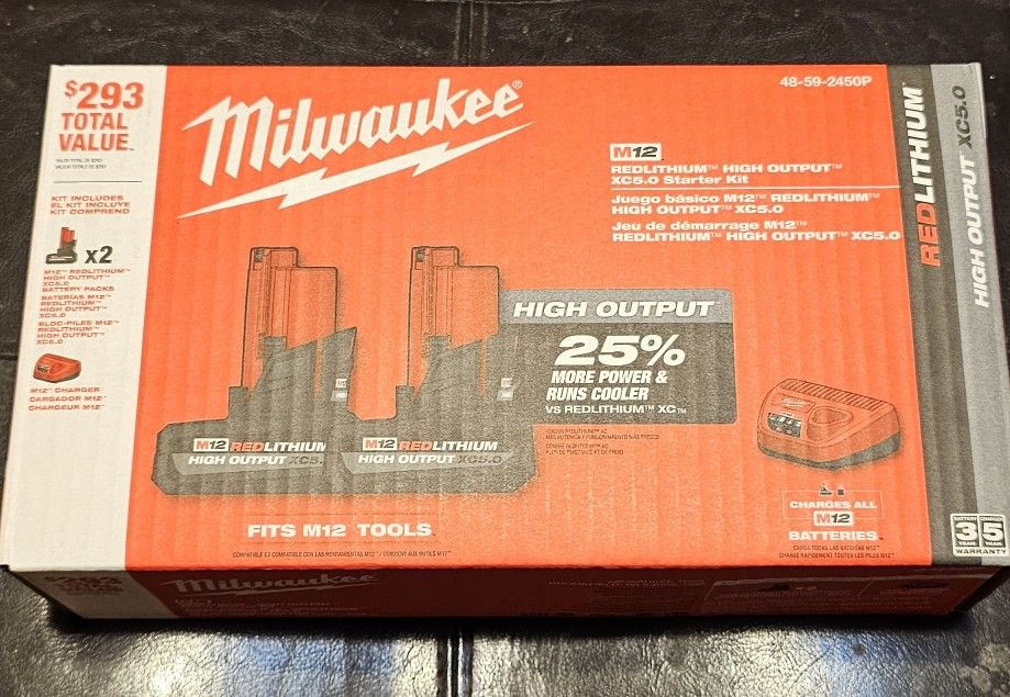 Milwaukee High Output XC5.0 Starter Kit 48 59 2450P
