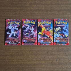 Pokemon Cards Scarlet and Violet Destined Rivals Booster Pack Art Bundle [Set of 4]