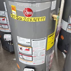 New Water Heater Nat Gas Rheem 30 Gallons with Warranty 