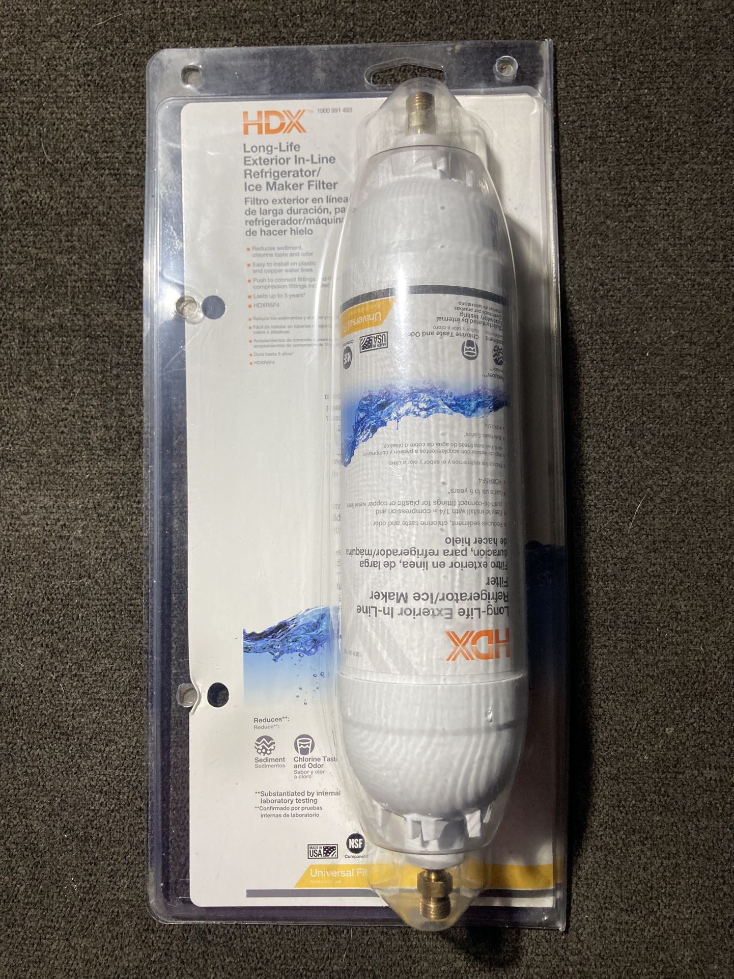 HDX Long-Life Exterior In-Line Refrigerator/Ice-Maker Water Filter